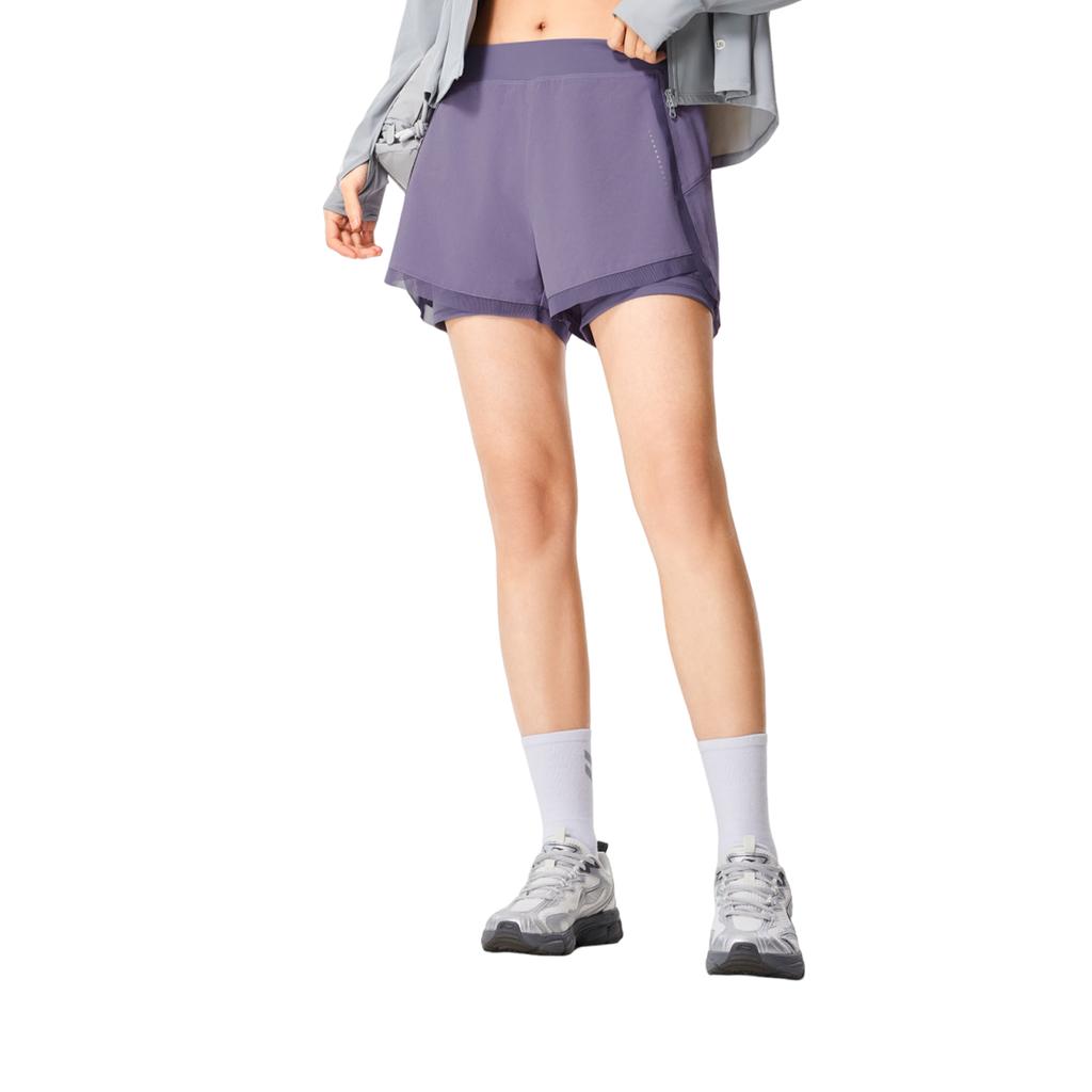 Li-Ning Quick-Dry Cool Fitness Series Logo Letter Sports Shorts Women Shorts AKSW250-7