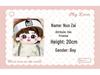Yinuo Xu Bicheng 20cm Cotton Plush Doll - Celebrity Figure Toy Festival Gift