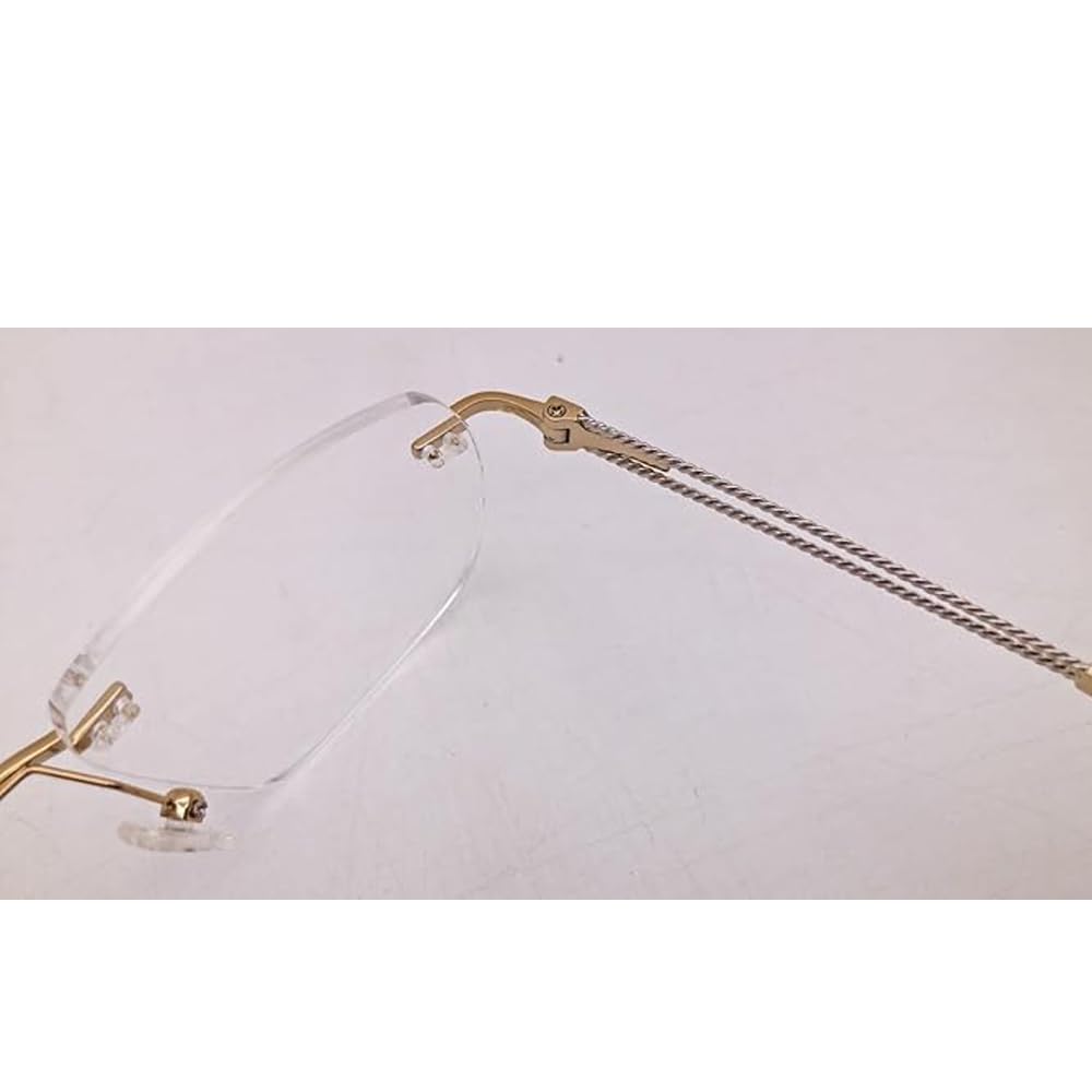 RSINC Randlose Metallrahmen Brille Optische Brille Für Männer Und Frauen Sportlich Gold Schwarz 12757J 09 53-17-138 | IB -11 Blau OC Gold Schwarz C9