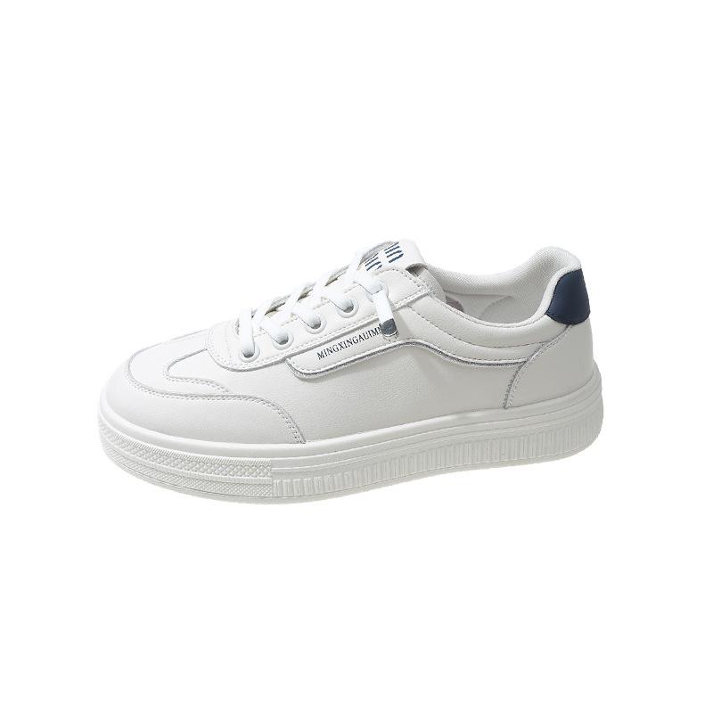 

Little white shoes for women in the summer of 2025, new fashionable and versatile, comfortable flat-bottomed non-slip casual sports shoes 40 темно-синий