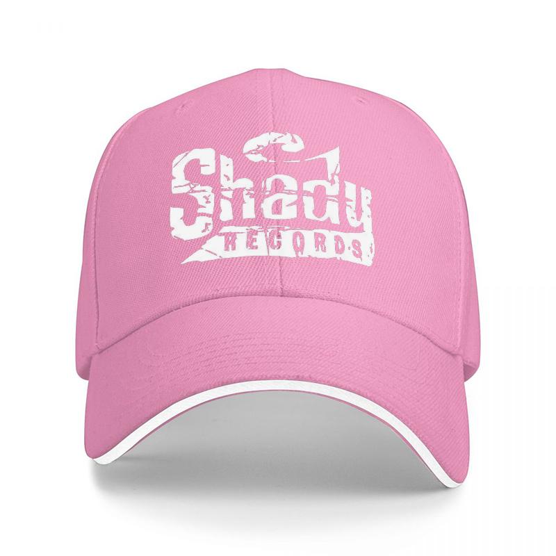 Shadow Records Logo Black Baseball Cap with White Trim and Bold Graphic Design for Music Fans and Streetwear Enthusiasts
