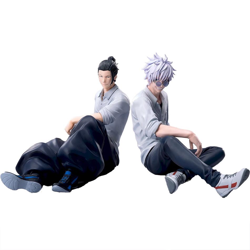 NEW SEGA 10cm Jujutsu Kaisen Anime Satoru Gojo & Geto Suguru Yumemirize Sitting Posture Action Figure Genuine Model Figurine Toy