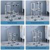 Jundingying Wheeled Stainless Steel Soup Bucket Cart