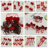 2pcs Hanfu Headdress Children Wig Hairpin Tassel Headband Red Bow Hairclip New Year Headwear