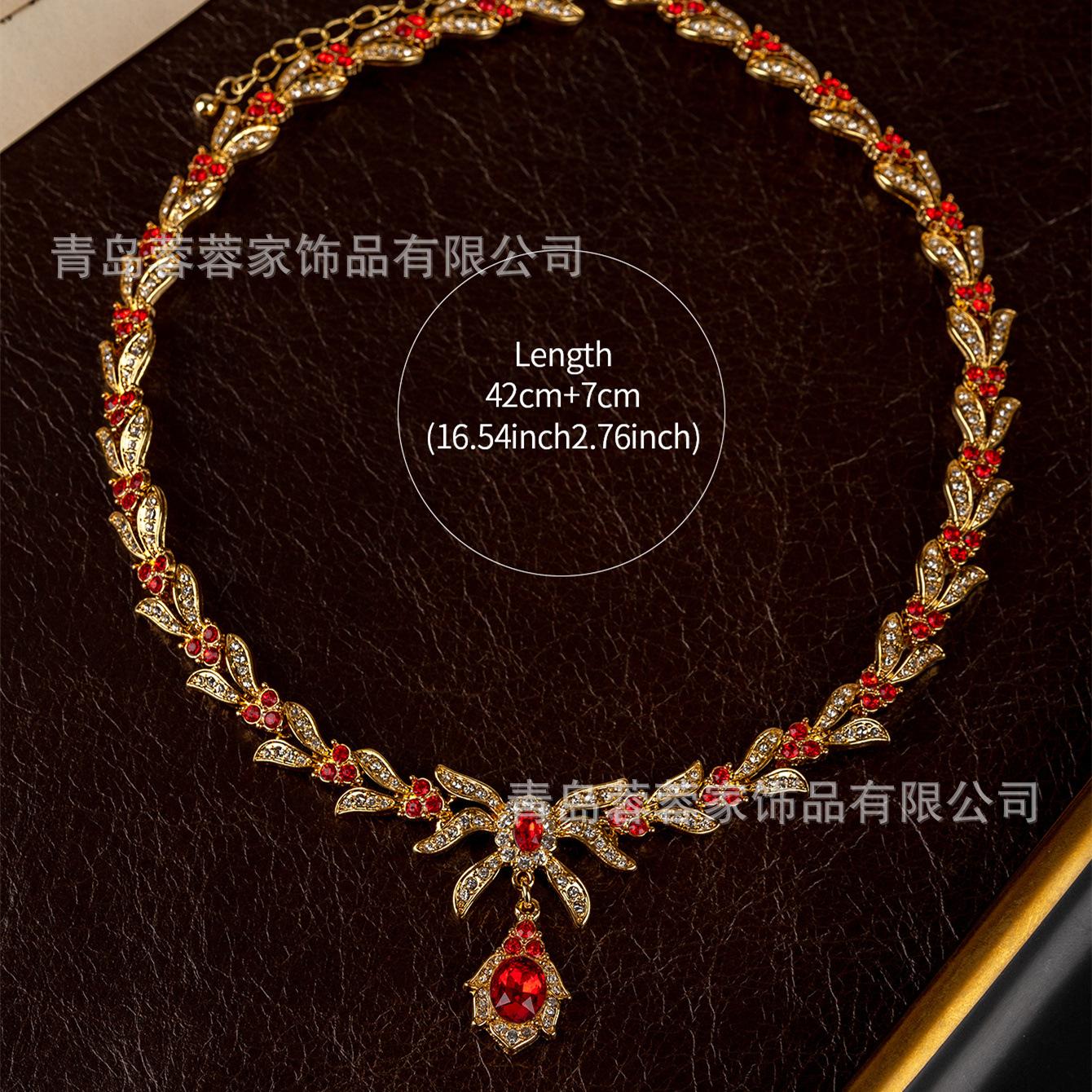 French Retro Baroque Encore Ruby Earrings With A Sense Of Luxury Luxurious Dance Party Banquet Light Vintage