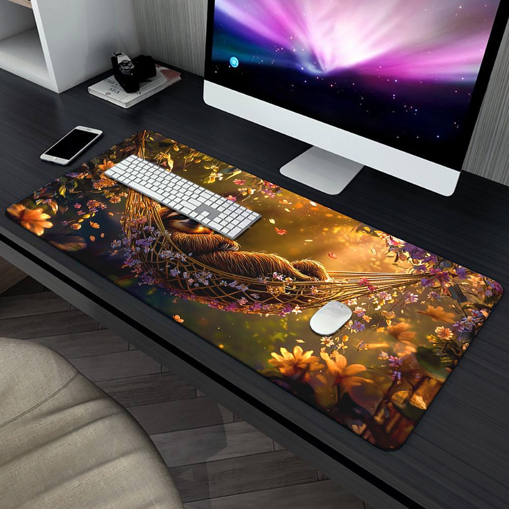 Home Desk Mat Mouse Pad Gaming Desk Mat Soft Cloth Surface Natural Rubber Base for Gaming PC Laptop Keyboard Setup Professional