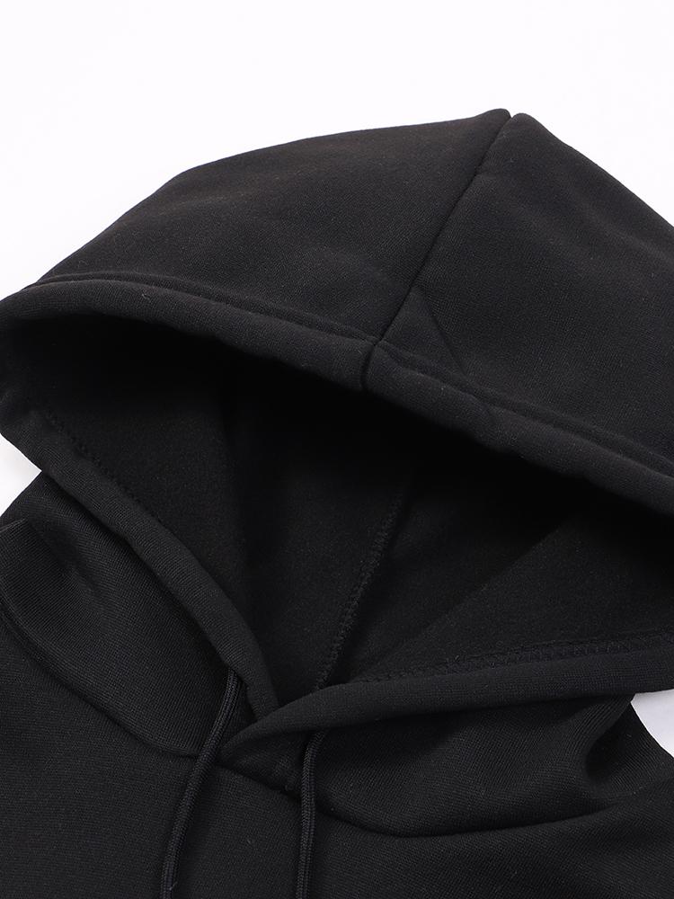 Not In The Mood Persönlichkeitsbrief Weibliche Hoodies Persönlichkeit Lose Hoodie Herbst Warme Fleece Hoody Harajuku Street Pullover