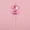 2pcs 3D Number Cake Decorating Candles Colorful Cake Topper Birthday Party Memorial Day Girl Happy Birthday Cake Topper Decoration
