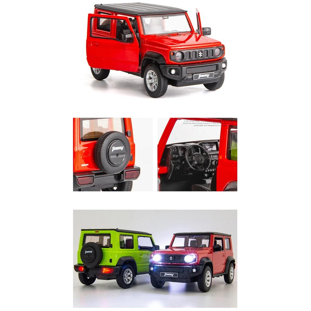 1/26 Suzuki JIMNY 2018 SUV Alloy Car Toy Car Metal Collection Model Car Sound and Light Toys for Children Gift