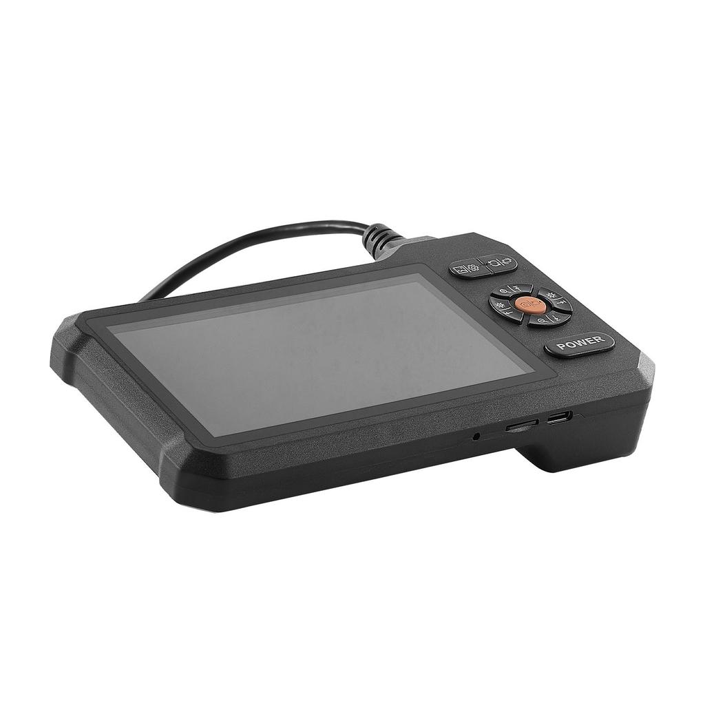 VEVOR Dual Lens Endoscope with Light, 5" HD IPS Screen Industrial Borescope Camera, 5.5mm Slim Lens, 8X Zoom