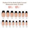Gels Nails Tips,French Tip Press On Nail 14 Sizes 3 in 1 X Coat Tips with Pre-applied Tip Primer & Base Coat Cover