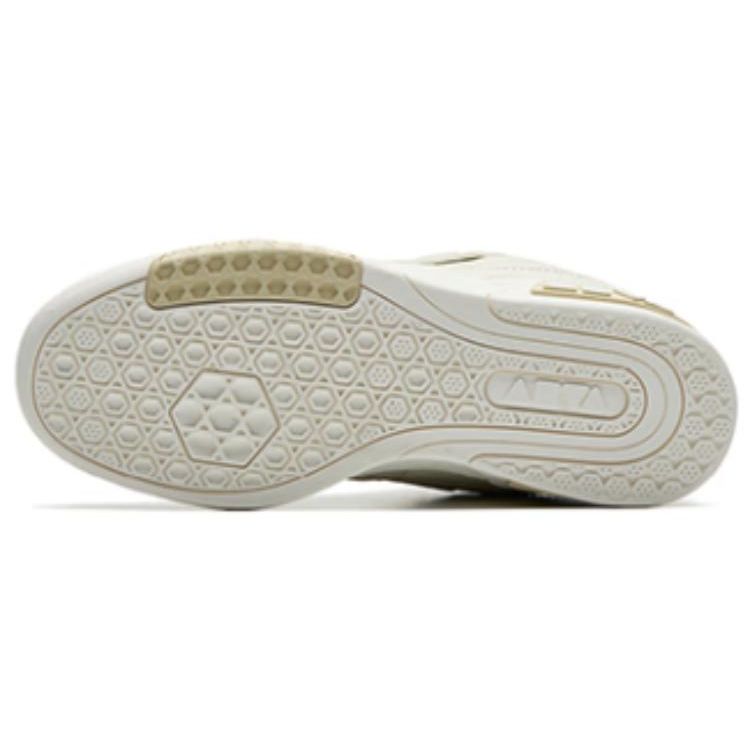 Anta Aoyu Non-Slip Shock Absorption Low-Top Skate Shoes Women Skate Shoes White Yellow 122238073-2