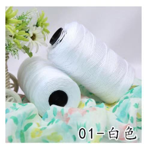 Ice Silk Thread Three-Strand Joint Thread Hand-Woven Hook Bag Hook Hat Car Seat Cushion Water Cup Cover Hook Slipper Bright Silk Thread