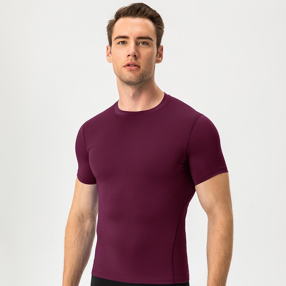 Men's Quick-Dry Elastic Training T-Shirt - Short Sleeve Sportswear 1003