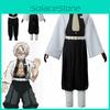 Exquisite Demon Slayer Kimetsu No Yaiba Wind Pillar Sanemi Shinazugawa Cosplay Costume Set With Breathable Fabric