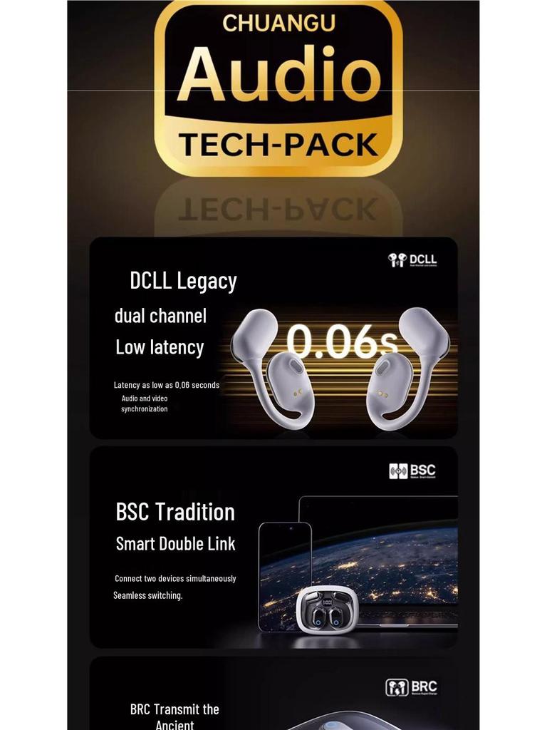 Burmester 2025 Wireless Bone Conduction Headphones - Open Ear Sport Earbuds for Running