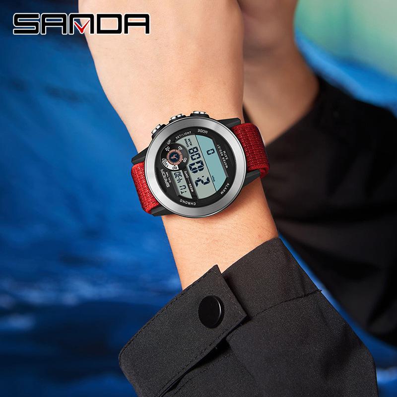 Reloj Deportivo Impermeable Unisex Sanda con Podómetro, 2 Alarmas y Rastreador de Calorías