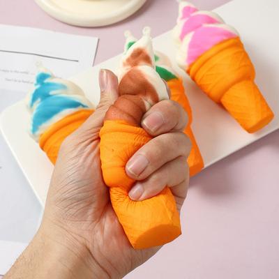 Ice Cream Cone Squeeze Toy Slow-Rising PU Fidget for Stress Relief Soft