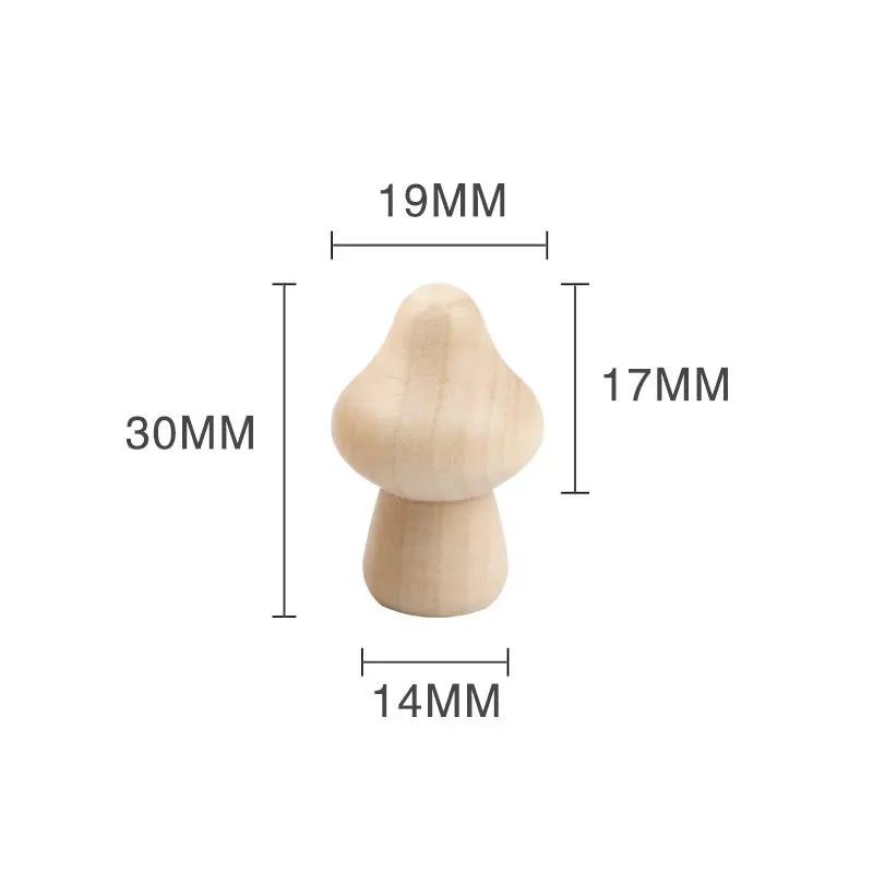Miniature Wooden Mushroom Scale Model Ornaments Mini Wood Mushroom Simulation Models DIY Desktop Decor Home Crafts