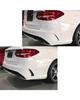 Stoßstangenspoiler für C-Klasse W205 C205 S205 Coupé Limousine Kombi Glanzschwarz Heckstoßstange
