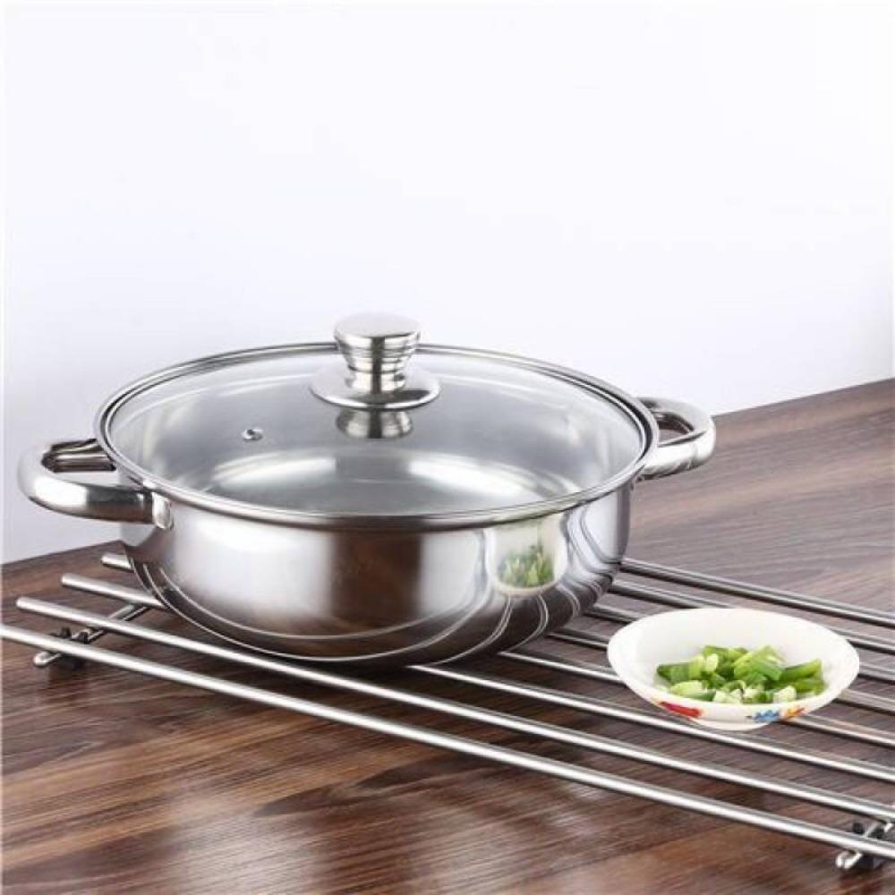 3 Tier Stainless Steel Steamer with Glass Lid 28cm Steaming Cooker Thickened Cookware Multifunctional Cooking Pot