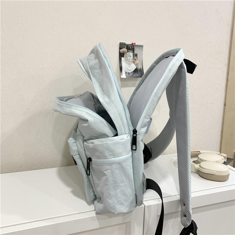 Lazy Schoolbag Female Simple Junior High School Student Backpack Casual Large Capacity Backpack