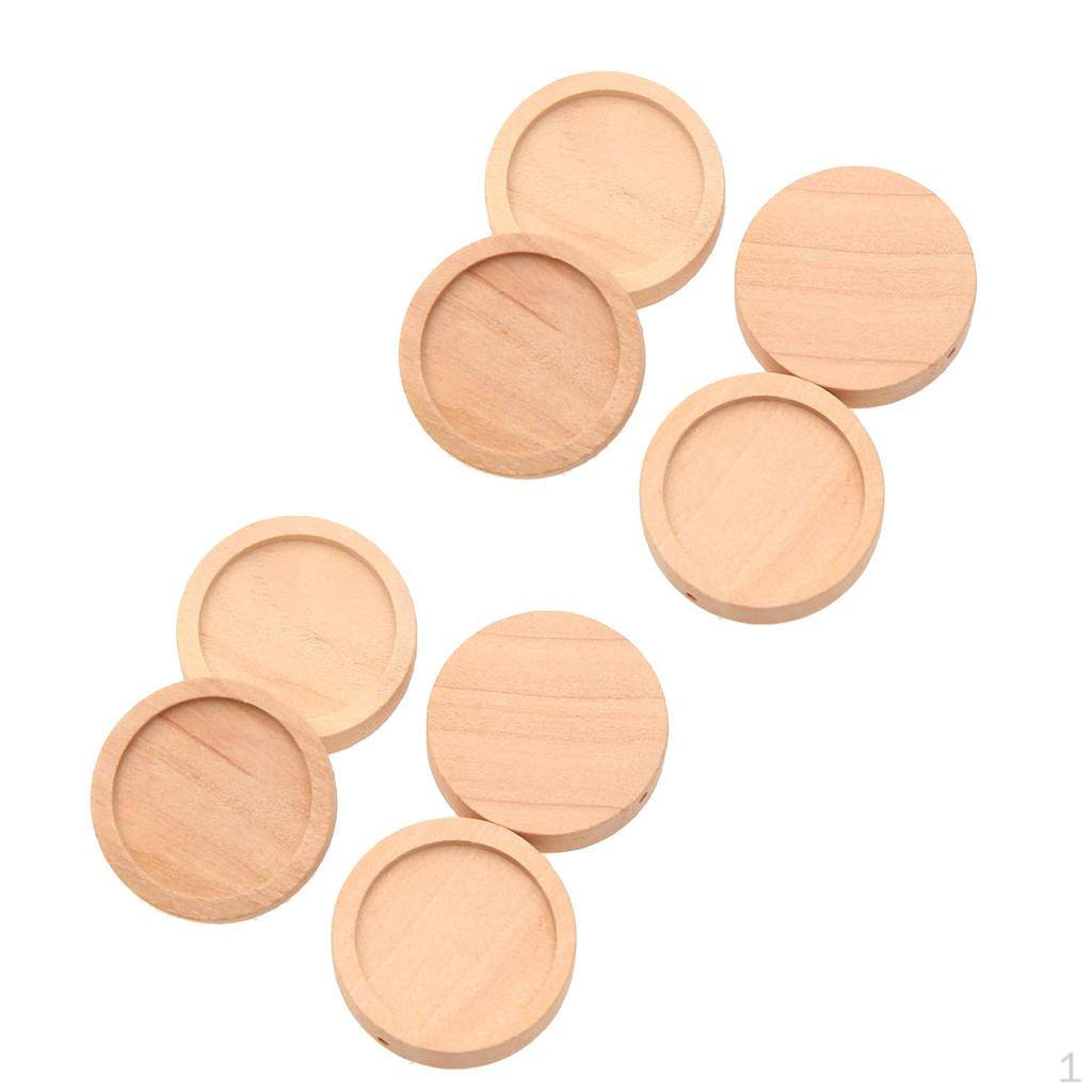 

100 шт. Необработанная деревянная цепочка, ожерелье, подвеска, основа для кабошона, лоток-безель, заготовка для изготовления ювелирных изделий