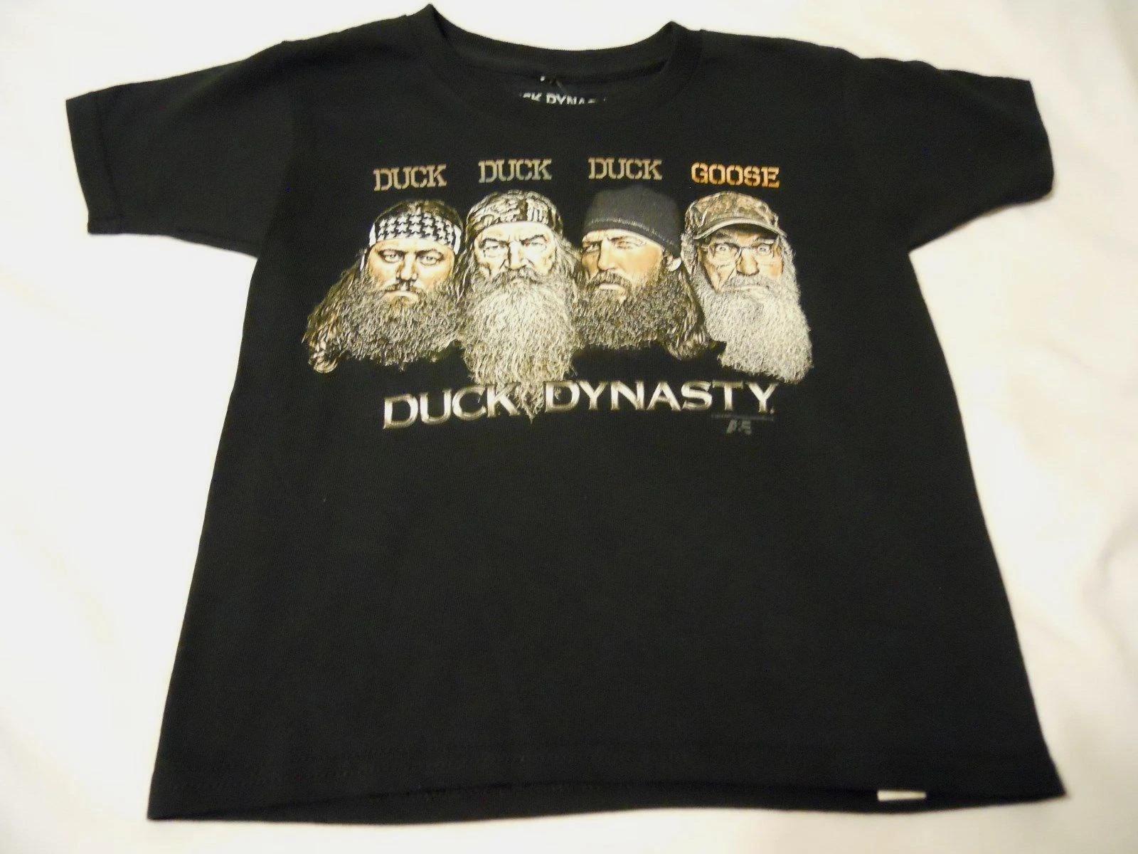 

Boys Tee Shirt Sz XS 4/5 Duck Dynasty Black Duck Duck Duck Goose 130