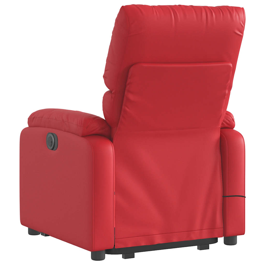 Vidaxl Lift Recliner Massage Chair, Reclining, Red, Eco-leather