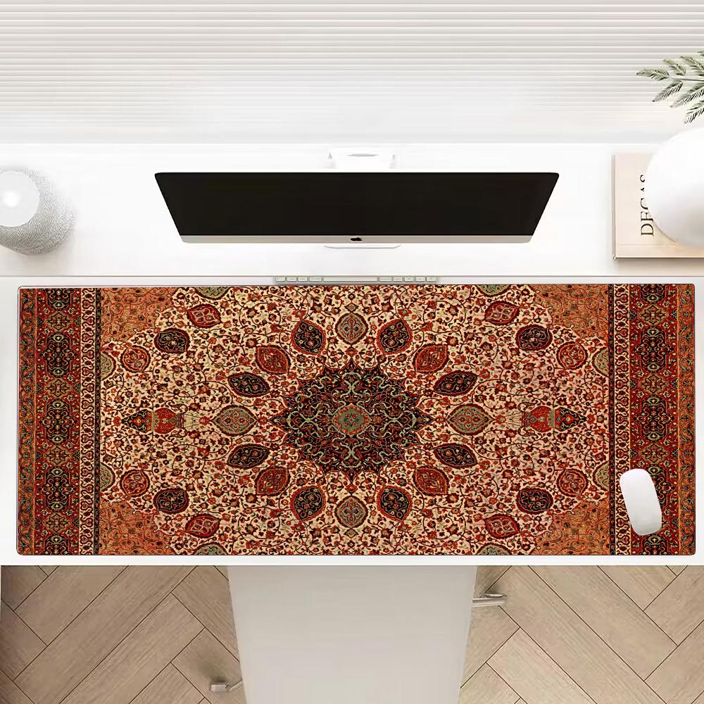 Iranian Carpet Mouse Pad Multiple Sizes Large Square Computer Office Game Table Mats Rubber Anti-slip Mousepads