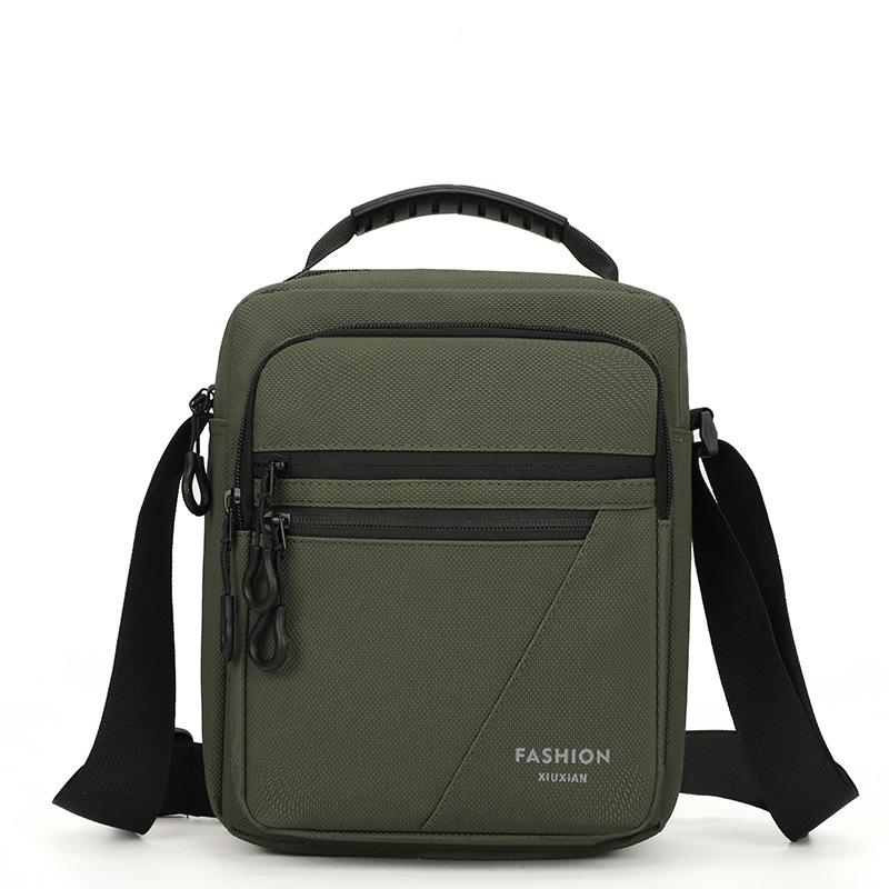 Large Capacity Business Crossbody Bag Water-Repellent Wear-Resistant Handbag Men's Commuter Shoulder Bag