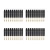 ABUL-Gold Plating 40Pcs Plug Mono Professional 2 Pole 6.35 Mm 6.5Mm Stereo Jack Plug Neutrik 6.35Mm Jack Black
