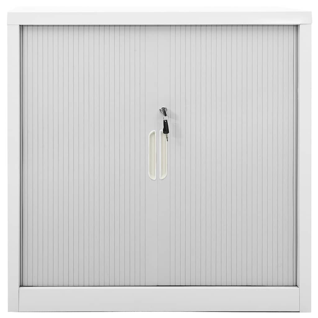 vidaXL Schiebetürenschrank Grau 90x40x90 cm Stahl