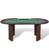 VidaXL Table de poker pour 10 joueurs avec espace de croupier Vert
