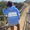 Christian Hoodie Sweatshirt Jesus Saves Women Casual Graphic Pullover Bible Verses Crewneck Faith Tops