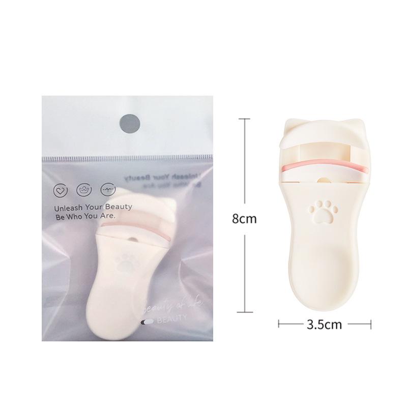 Xuebei'er Wide-Angle Cat Paw Eyelash Curler – Portable, Long-Lasting Beauty Tool for Women