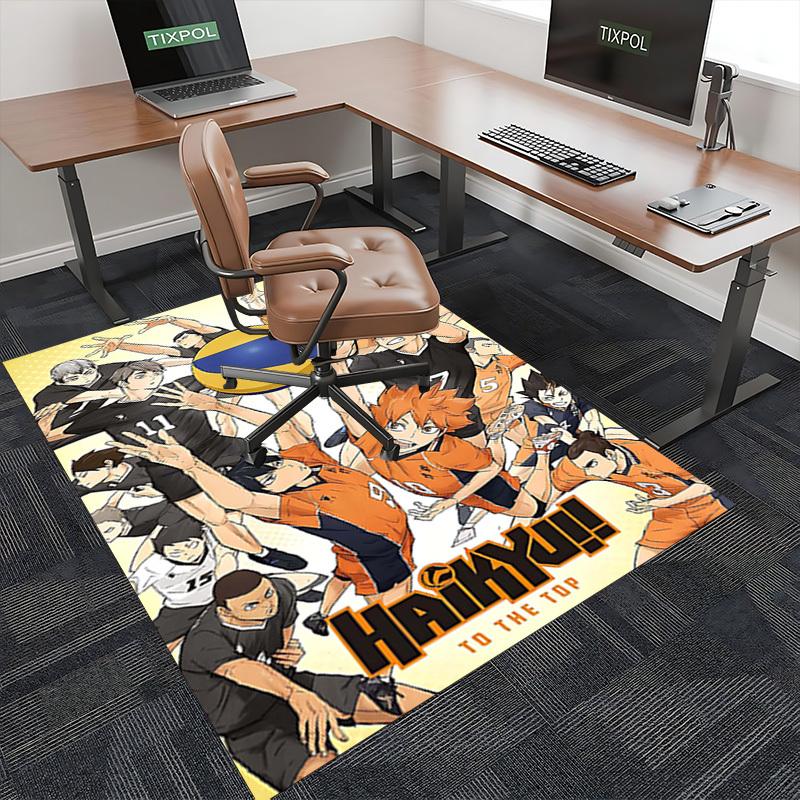1pc Haikyuu!! To the Top - Anime Volleyball Team Chair Mat, Seasonal Gift for Office and Home Decor, Anti-Slip Carpet with Kageyama Tobio Design.O100