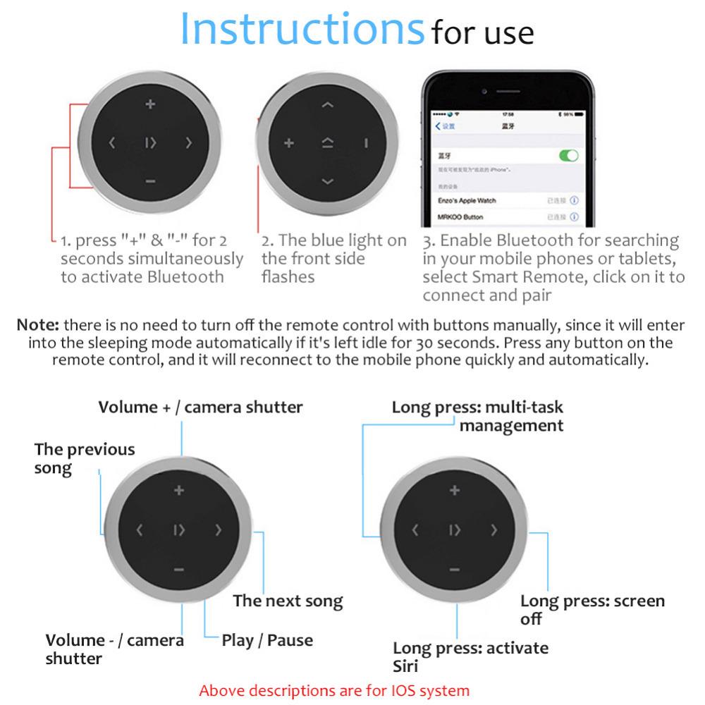 Wireless Car Steering Wheel Control Button Bluetooth Multimedia GPS Remote Control Button Car Radio MP3 Player Controller