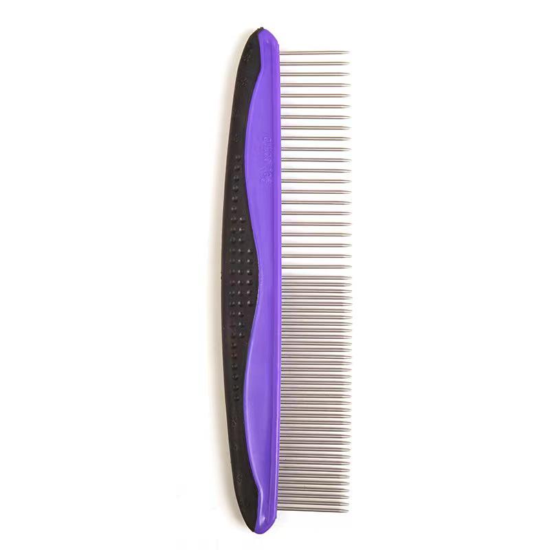Pet Hair Removal Comb for Cats & Dogs - Comfortable Knot Detangler for Grooming Kittens & Puppies