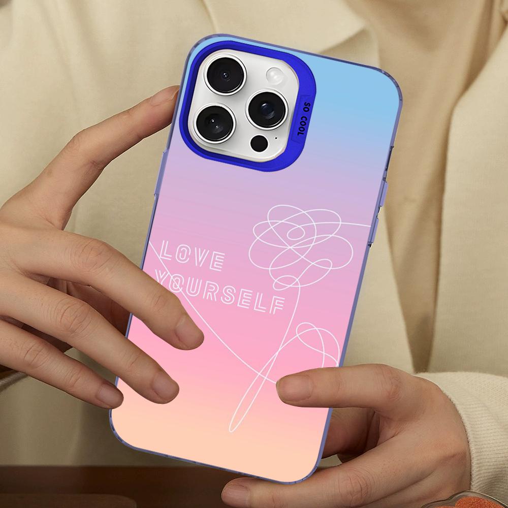 Cute Love Yourself Phone Case For IPhone 16 15 14 13 12 11 Pro Max X XR XSMAX 8 7 Plus Matte Shockproof Back Cover