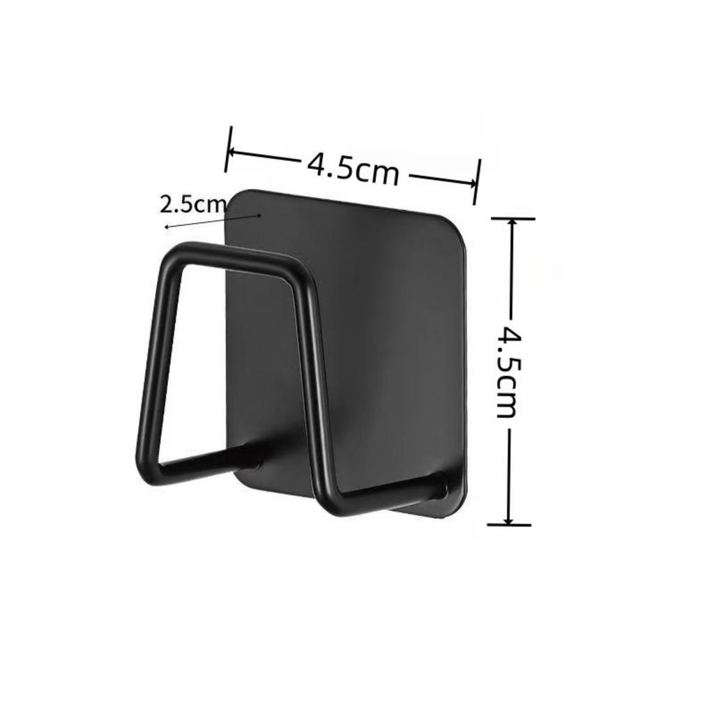 1pc Stainless Steel Kitchen Sink Sponge Rack, Sticky Drain Drying Rack, Kitchen Wall Mounted Storage Hooks .