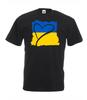 Adults Heart Goes Out To Ukraine Hand Drawn Love Heart Unisex Black TShirt