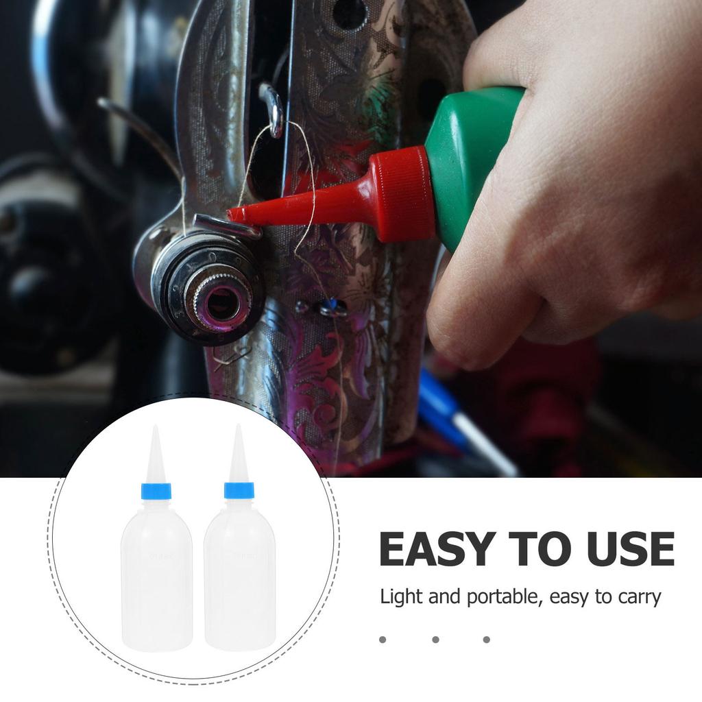 6Pcs Oil Squeeze Applicator Bottle Extended Reach Spout for Sewing Machine Care Auto Maintenance DIY Lubricant Dispensing 200Ml