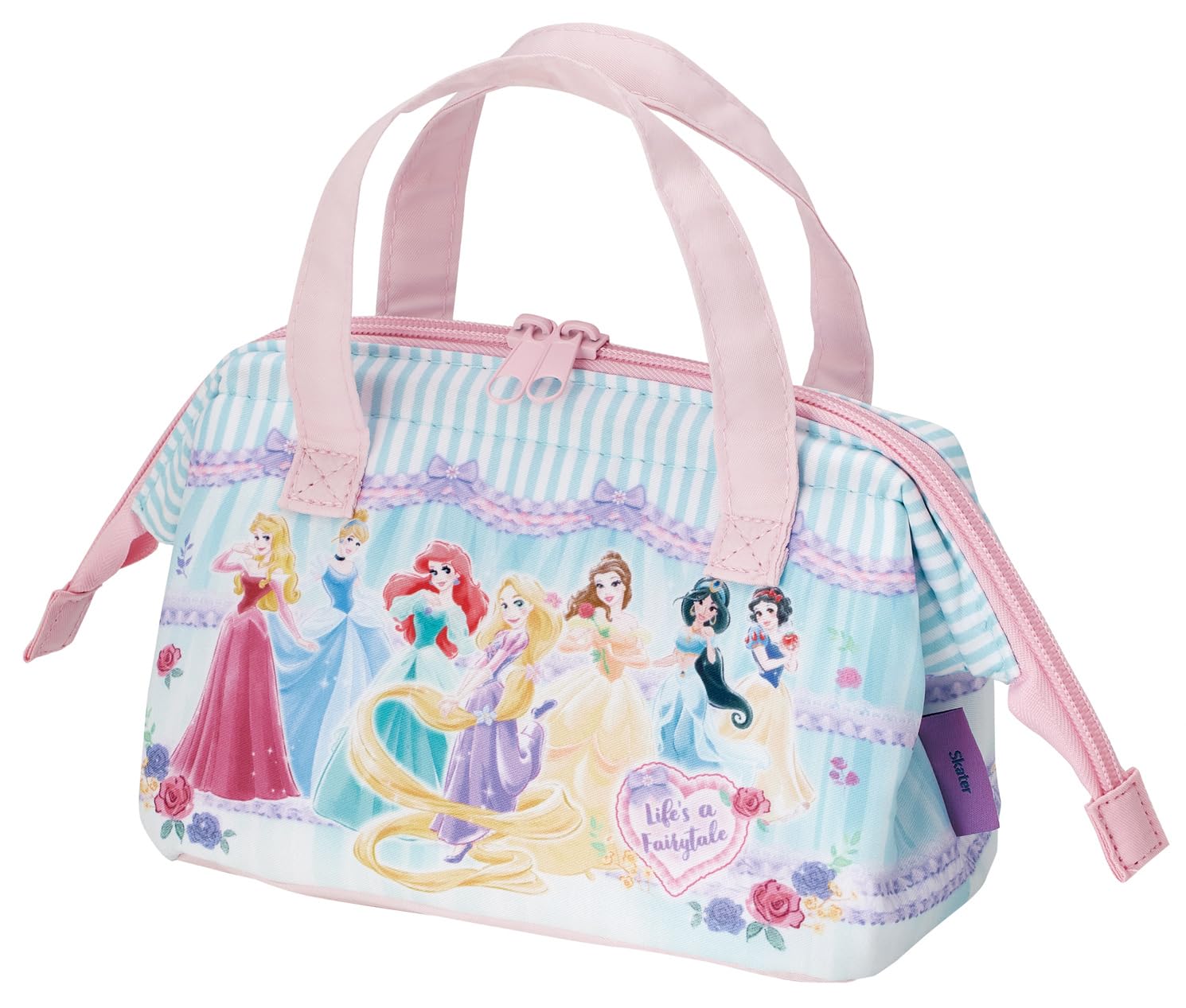 Skater Lunch Clasp Disney Size Bag, Small, Insulated, Kids , Closure, Princess, 26, Girls, KGA0-A