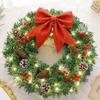 Christmas Wreath Farmhouse Holiday Wreath Seasonal Christmas Decoration For Farmhouse Wall Door Kitchen Window Cabinet Mantle