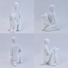 Resin Figurine Man and Dog Sculpture Collectible Ornament Gift for Dog Lover Living Room Bedroom Desktop Shelf Display