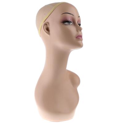 Stable Skin Lady Mannequin Head Wig Hat Jewelry Display Model Stand Manikin