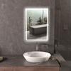 70 x 50cm LED Bathroom Mirror with Lights, Dimmable Makeup Mirror, Vanity Mirror with 3 Colour, Smart Touch, Anti-Fog