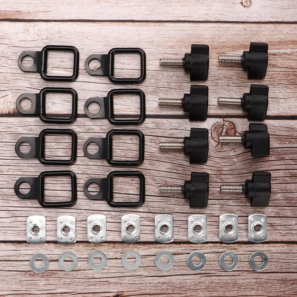 Hardtop Quick Removal Thumb Screw Fastener Kit Tie Down D Rings Anchors Fit for  Jeep Wrangler