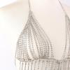 Harness Chest Jewelry Rhinestone Gold Shiny Tassel Bra Chains